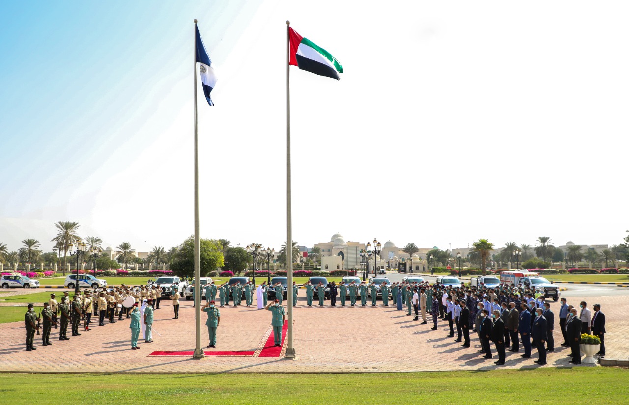 Sharjah Police observes a minute of silence for the martyrs